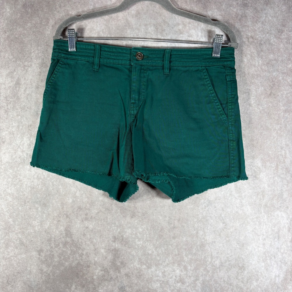 Prana Shorts Womens 6 Green Kara Cut Off Organic Cotton Stretch Casual Summer
